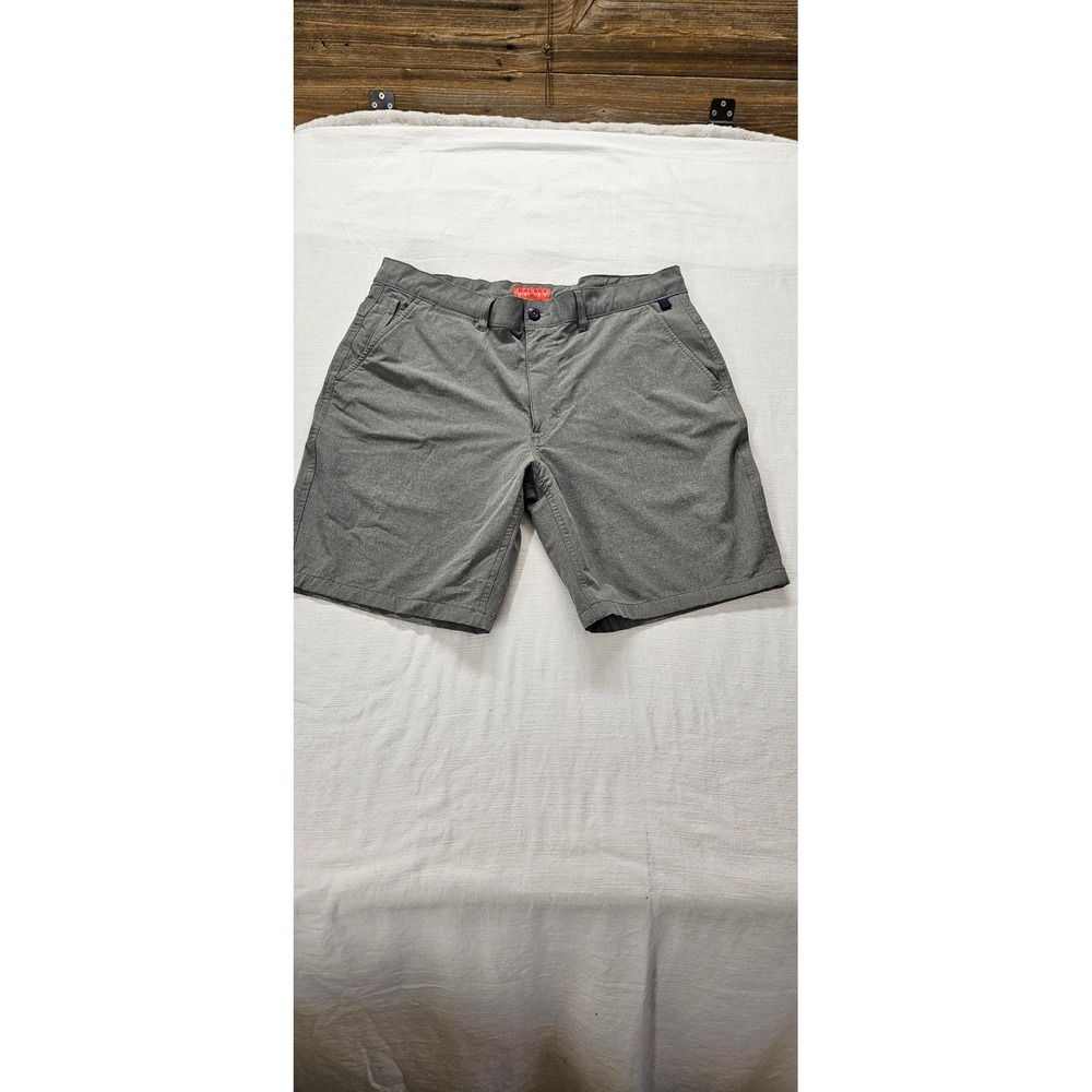 Halsey Sport Mens Grey Performance Shorts Water Resistant Stretch Size 35